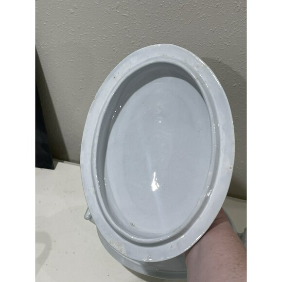 Antique 1865-1882 Meakin & Co England White Ironstone Vegetable Tureen Serving - Picture 10 of 13